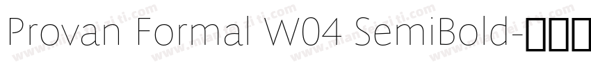 Provan Formal W04 SemiBold字体转换